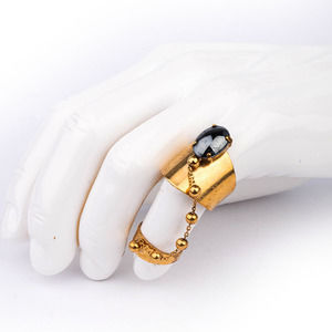 Ela Stone Ring Women Dark Gray